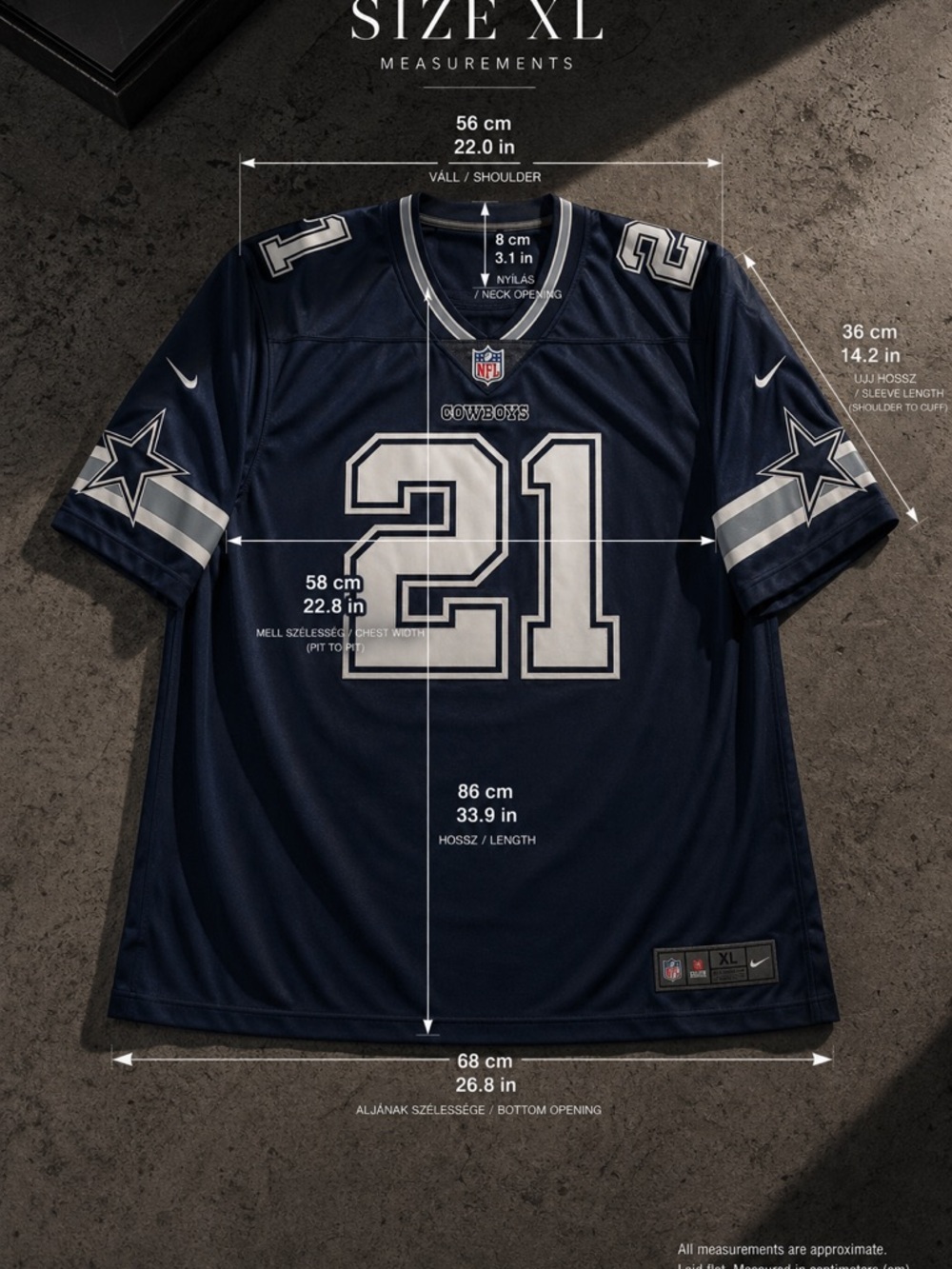 Nike NFL Dallas Cowboys Ezekiel Elliott #21 Jersey Men’s XL Navy - Picture 4 of 10